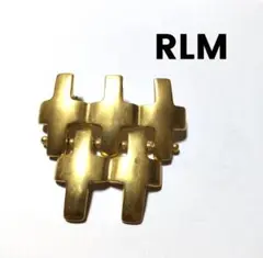 RLM 艶消しゴールド クロスデザイン 艶ブローチ