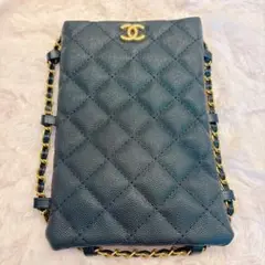 CHANEL ブラック キルティング ショルダーバッグ②