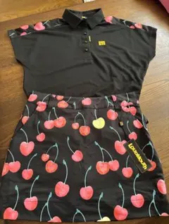 お値下げしました。新品Loudmouth チェリー柄 ポロシャツ&スカートセット