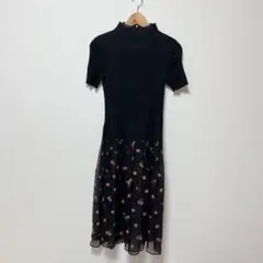 HIROKO BIS ヒロコビス ワンピース ワンピ チュニック ブラック 花柄
