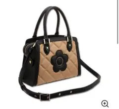 MARY QUANT スクエアキルトデイジーパッチ 2WAYトート