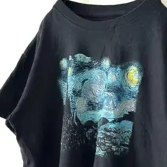 BRISCO ブランド 夜景 Tシャツ ブラック 黒 古着