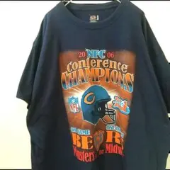 シカゴベアーズ NFC 2006 チャンプ 00s Tシャツ 紺 2XL 古着