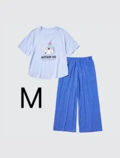 【新品】UNIQLO ムーミンラウンジセット　半袖　ライトブルー　Mサイズ