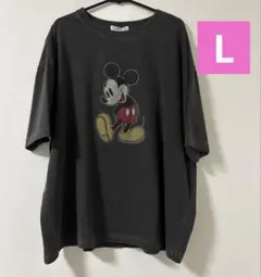 しまむら　ミッキー フロントT シャツ　L