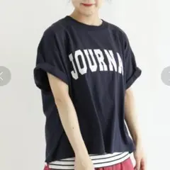 【サマンサモスモス】 ワイドシルエット ロゴ プリント ゆる Tシャツ (F)