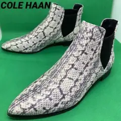 COLE HAAN コールハーン サイドゴアブーツ 23㎝ パイソン型押し 羊革