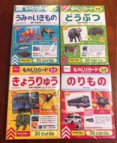 【知育玩具】ものしりフラッシュカード 4種 × 30枚(計120枚)