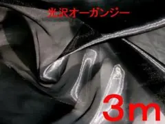 光沢オーガンジー(ブラック・幅140ｃｍ×長さ3m）