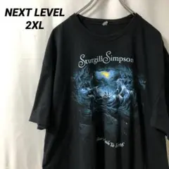 N-3626 アメリカ古着 ブラックプリントTシャツ 帆船 半袖 2XL メンズ