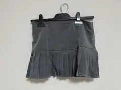 グレー プリーツミニスカート