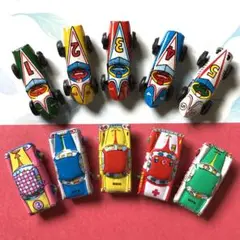 昭和レトロ　ミニチュアカー＆レーシングカー　各5台入りセットになります
