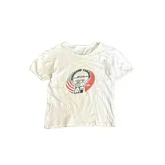 80s 染み込み French cut Tシャツ 白 古着 アメリカ ロシア