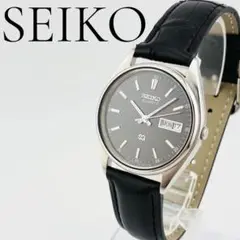 3341　SEIKO　【新品電池】腕時計　デイデイト　シルバー　ブラック　銀　黒