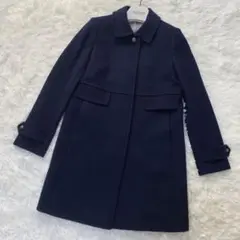♡カシミア混♡ ポールスミス ブラックレーベル ステンカラーコート ネイビー