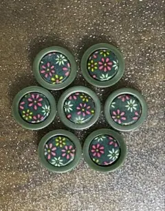 ★花柄模様ののボタン★手芸、工作用品★アメリカで購入★