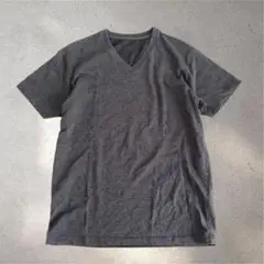 ユニクロ　UNIQLO Vネック半袖Tシャツ トップス　メンズ　グレー　M
