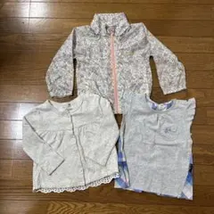 花柄ジャケット・カーディガン・Tシャツセット　95サイズ