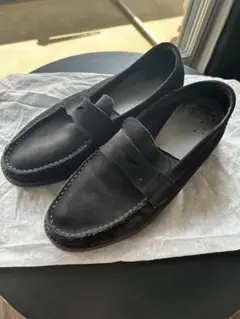 黒 スエード ローファー　26cm