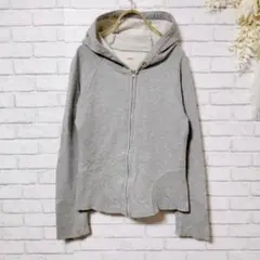 【美品】(F) LUKA フルジップパーカー フーディ グレー トップス