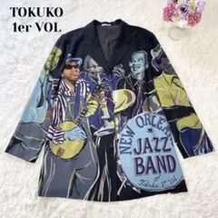 美品 TOKUKO 1er VOL ジャズバンド アート テーラードジャケット