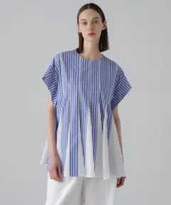 早い者勝ち完売品【新品】ADORE クリアストライプブラウス ブルー
