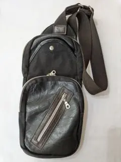 ボディバッグ 黒/茶 メンズ 中古品