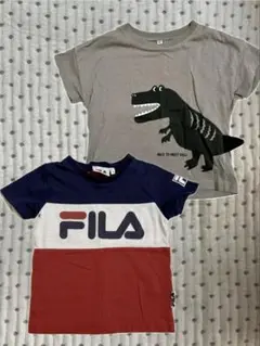 【まとめ売】キッズ、幼児、乳幼児Tシャツ（ロゴ・恐竜）90cm