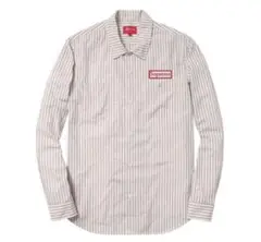 【激レア】supreme Striped Box Logo Work Shirt