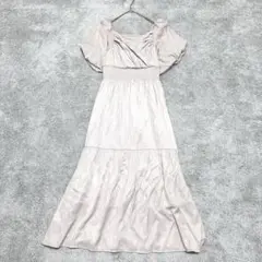 グレイル　カシュクールティアードロングワンピース　バルーンスリーブ　ガーリー