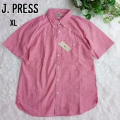 ◾︎未使用 タグ付◾︎ J. PRESS シアサッカー ギンガムチェック 半袖シャツ