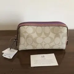 未使用　COACH factory コーチ　シグネチャー　化粧ポーチ