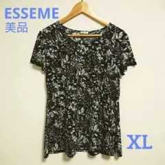 【美品】ESSEME 花柄半袖Vネックチュニック