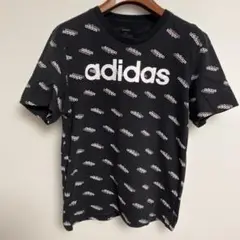 adidas アディダス ロゴプリント Tシャツ M 黒