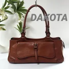 【美品】DAKOTA 本革トートバッグ 肩掛け鞄 横長 軽量