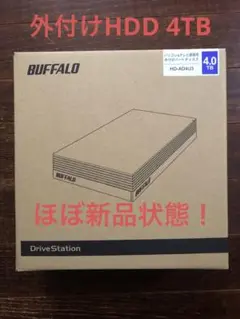 BUFFALO 外付けHDD 4TB ブラック HD-AD4U3