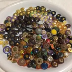3 ヴィンテージ ボタン ビンテージ ぼたん 牡丹