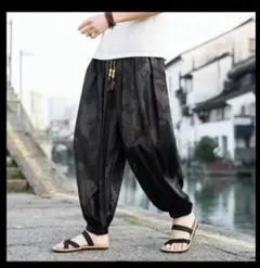 メンズ サルエルパンツ 黒 【未使用】