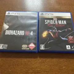 バイオハザードRE4とスパイダーマンマイルズモラレスのセットです