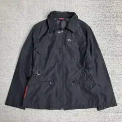 PRADA SPORT ナイロンジャケット ブルゾン　Lサイズ 黒 赤ライン