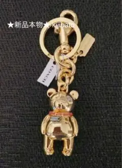 COACH コーチメタル 3Dテディ ベアー キーホルダー くま