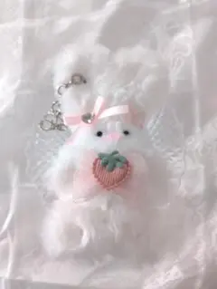 いちごワッペンうさぎ　モールドール