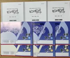 理英会 ピンポンワーク 新年長6月、7月、8月 6冊セット