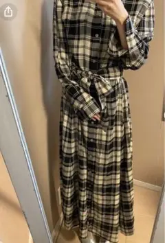 ラルフローレン♡ シャツワンピース チェック柄 ロング 秋冬用