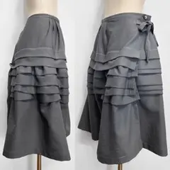 COMME des GARCONS ランダムフリル 変形スカート グレー