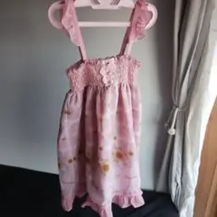 ひまわりプリントノースリーブワンピース 120