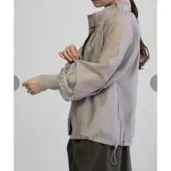 新品 hanahana シアーブルゾン ライトグレー ドロスト