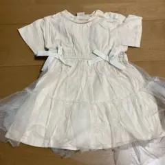 プティマイン　チュール付きワンピース