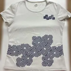 Paradiso M ストライプ柄フラワーTシャツ