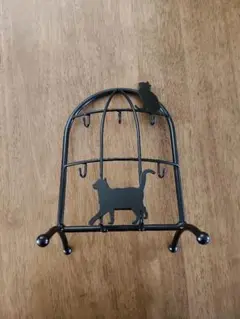 猫のシルエット アイアンフックスタンド